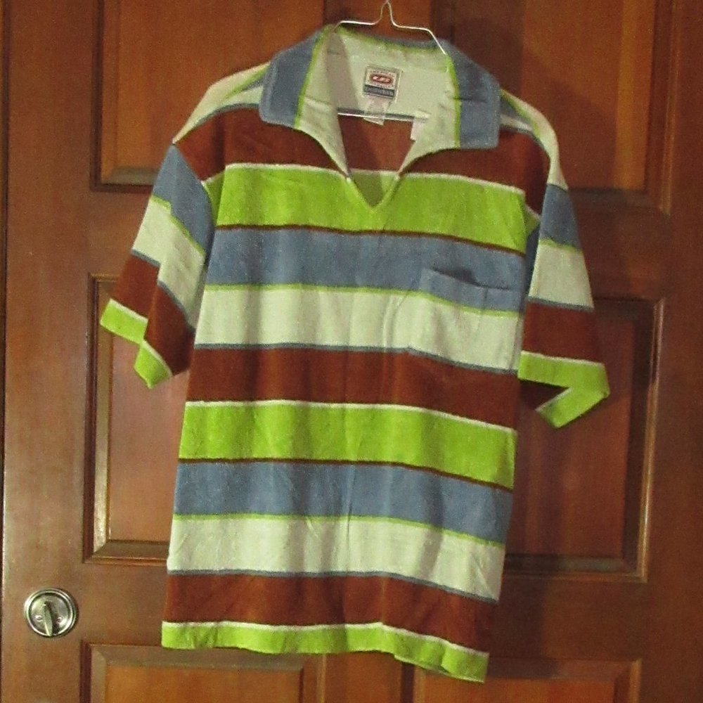 Men's UNION BAY Cotton Terry Polo Shirt Medium